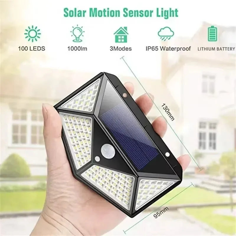 Luz Solar LED para Jardín – Multifuncional con Sensor de Movimiento | Decorativa, Impermeable y de Alta Potencia